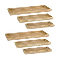 Wooden Tray Set of 6