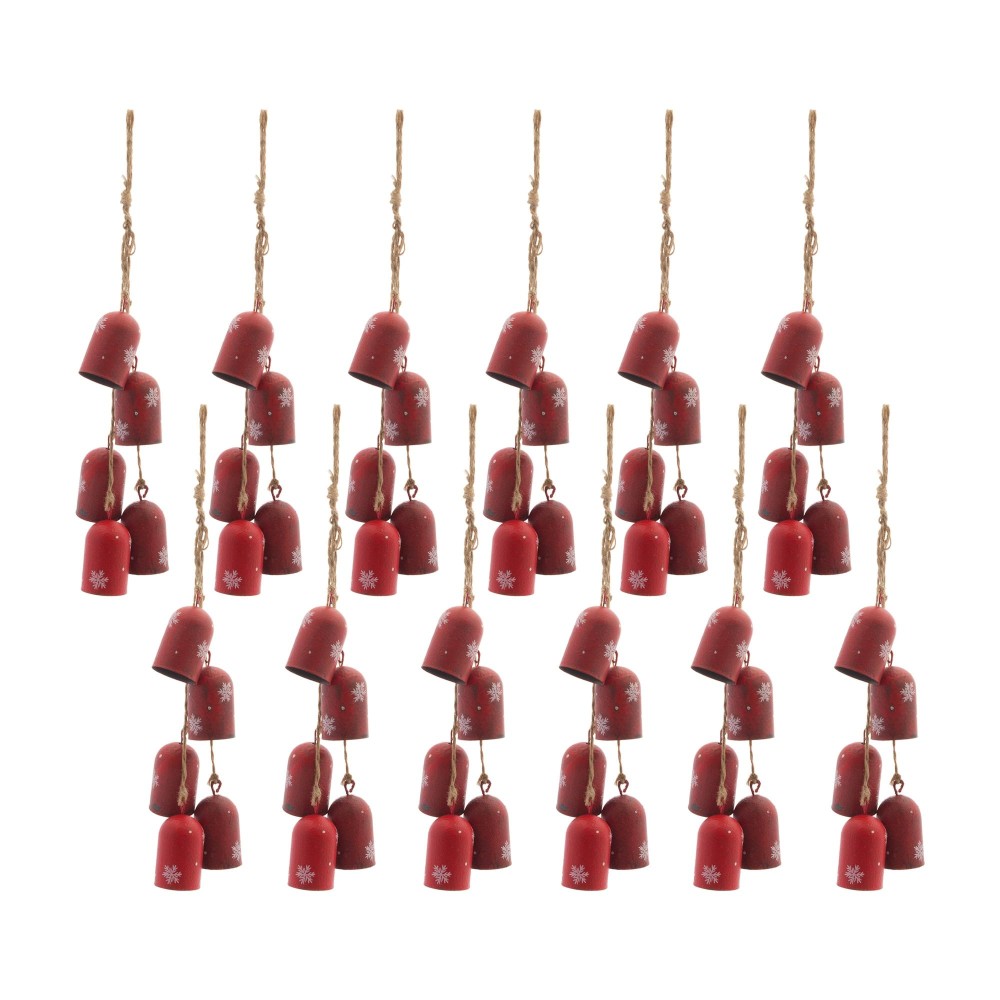 Metal Bell Drop Ornament Set of 12