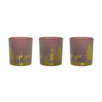 Woodland Deer Votive Holder Set of 3