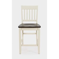 Jofran Decatur Lane Stool Counter Barstool Set, 18X21X39, Autumn Brown/White,Country White,1826-Bs393Kd