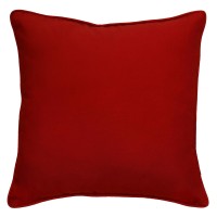 Ruby Red Outdoor Decorative Pillow 18 X 18 In Solid Red