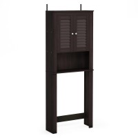 Furinno Indo Louver Door Bath Cabinet Espresso