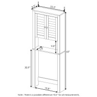 Furinno Indo Louver Door Bath Cabinet Espresso