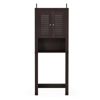 Furinno Indo Louver Door Bath Cabinet Espresso