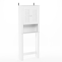 Furinno Indo Louver Door Bath Cabinet White