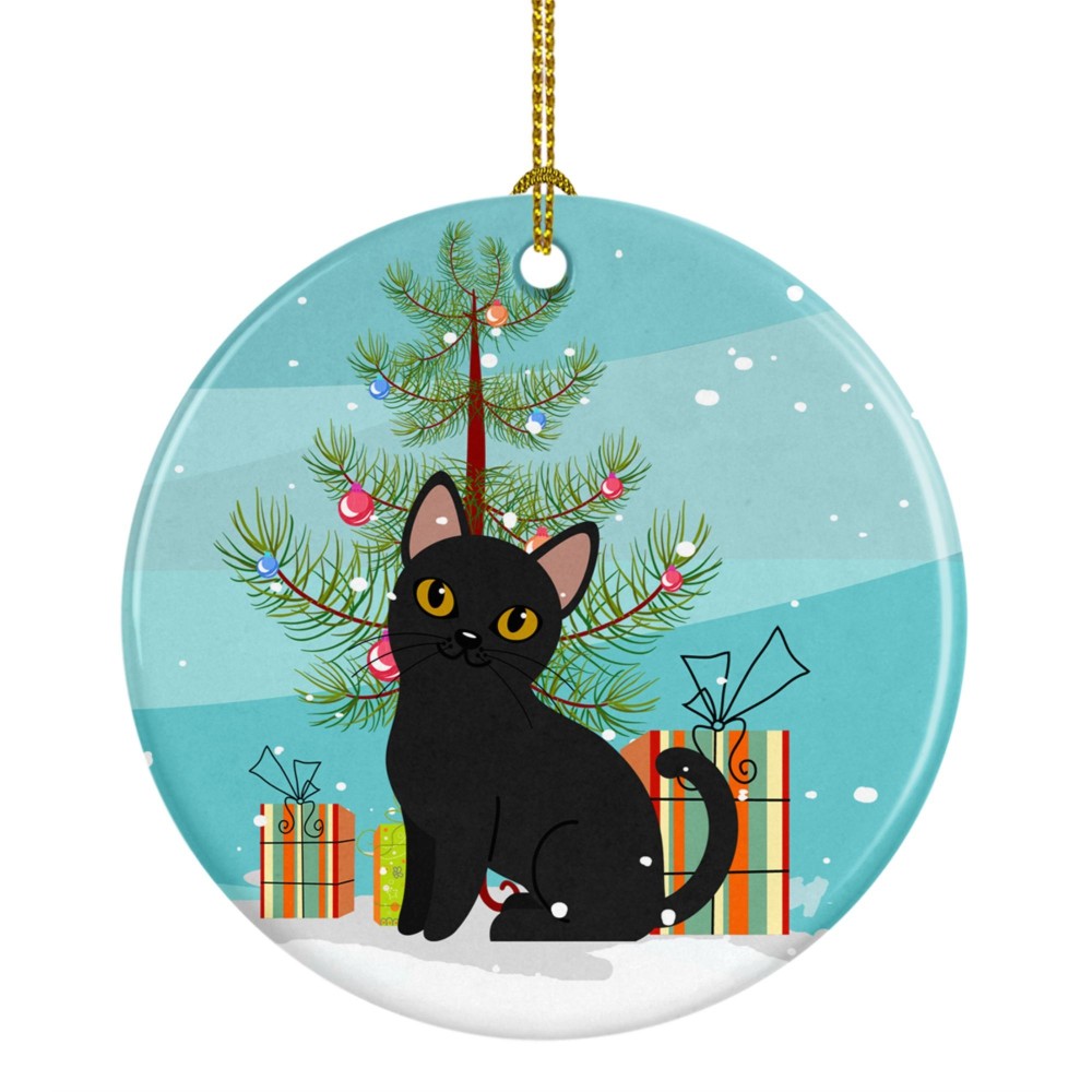 Carolines Treasures Bombay Cat Merry Christmas Tree Ceramic Ornament