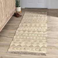 Camille Handwoven Jute Area Rug  Natural 2.6X8