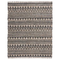 Camille Handwoven Jute Area Rug  Black 8X10