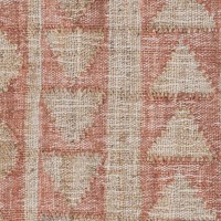 Camille Handwoven Jute Area Rug  Orange  Natural 5X8