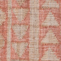 Camille Handwoven Jute Area Rug  Orange  Natural 5X8