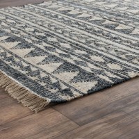 Camille Handwoven Jute Area Rug  Black 2X3