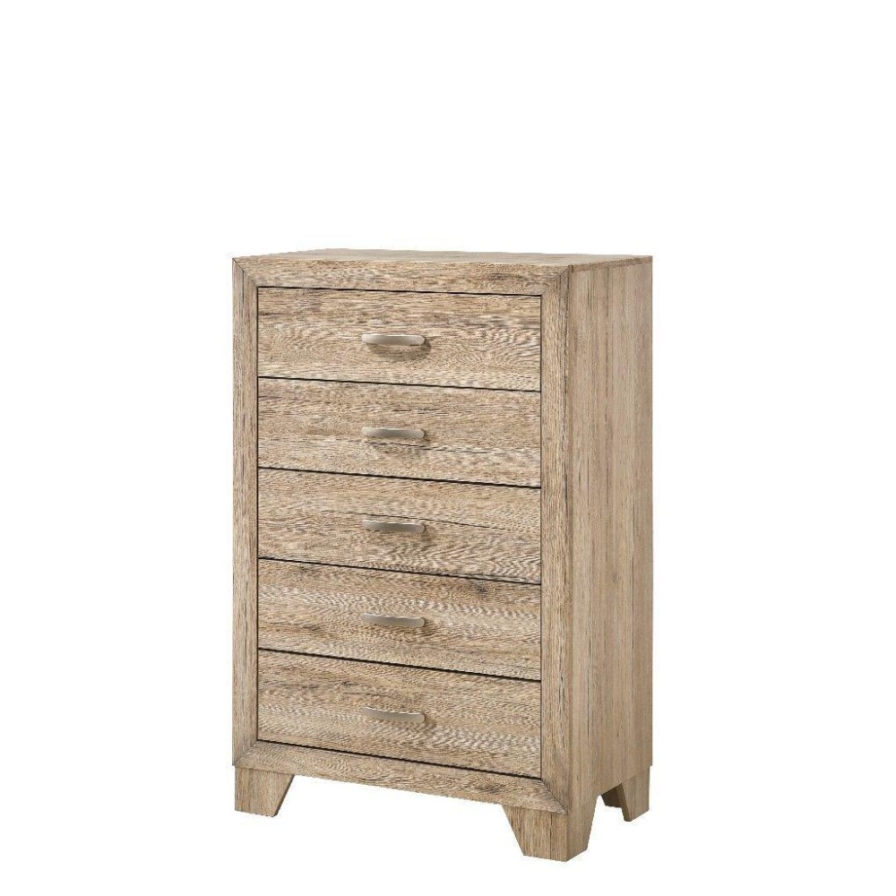 Acme Miquell 5Drawer Wooden Chest in Natural