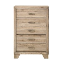 Acme Miquell 5Drawer Wooden Chest in Natural