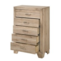 Acme Miquell 5Drawer Wooden Chest in Natural