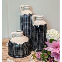 Melrose Indoor Modern HomeOffice Decorative Jugs Set of 3 5H 85H 1025H Terra cotta