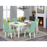 Dining Room Set Linen White CAEN5LWH57