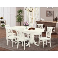 Dining Room Set Linen White VAWE7LWHW