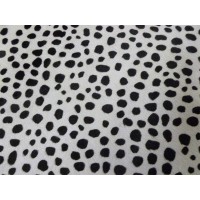 Homeroots Black And White Stenciled Cheetah Brazilian Cowhide Rug