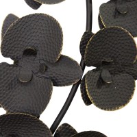 Stratton Home Dcor Stratton Home Decor Matte Black and Gold Metal Orchids Wall Dcor 1516 W X 217D X 3661H