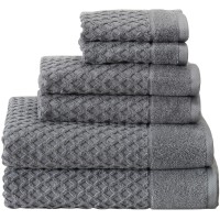 Great Bay Home 100 Cotton Bath Towel And Washcloth Sets 2 Bath Towels 2 Hand Towels And 2 Washcloths Quick Dry Bath Towel