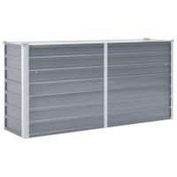 Vidaxl Galvanized Steel Garden Raised Bed Weatherresistant Outdoor Planter For Plants Vegetables Or Flowers 63X157X313