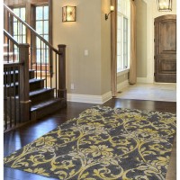 Lemans 33 Yellow 53x77 Area Rug