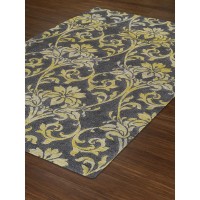 Lemans 33 Yellow 53x77 Area Rug