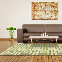 Optics 30 Green 8X10 Area Rug