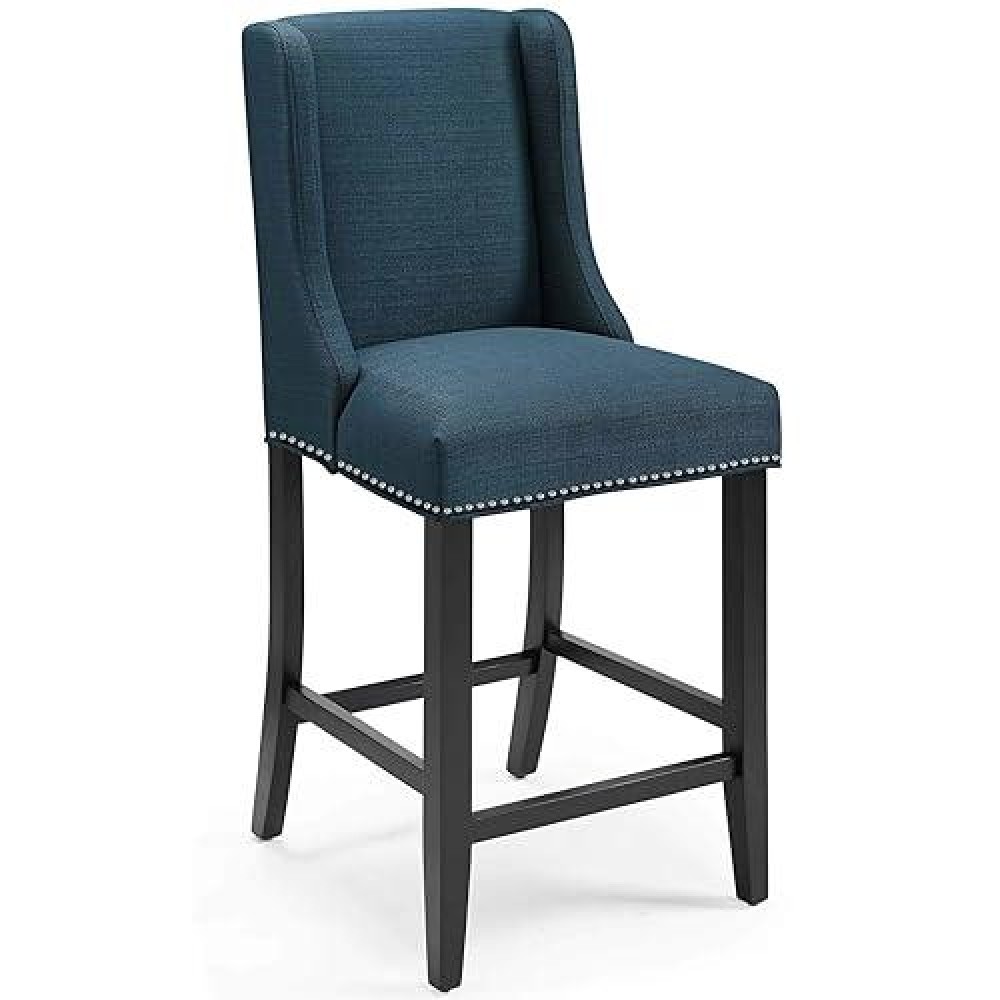 Modway Baron Fabric Upholstered Dining Counter-Height Bar Stool In Azure