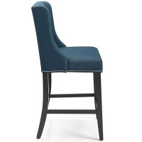 Modway Baron Fabric Upholstered Dining Counter-Height Bar Stool In Azure