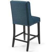 Modway Baron Fabric Upholstered Dining Counter-Height Bar Stool In Azure