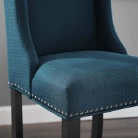 Modway Baron Fabric Upholstered Dining Counter-Height Bar Stool In Azure