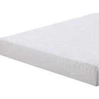 Benjara Full Size Mattress With Patterned Fabric Upholstery, White