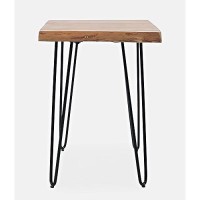 Jofran Nature'S Edge Modern Solid Wood Natural Live Edge Chairside End Table, Natural