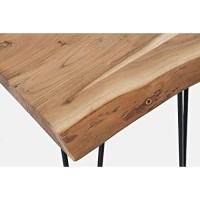 Jofran Nature'S Edge Modern Solid Wood Natural Live Edge Chairside End Table, Natural