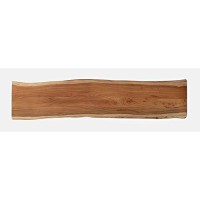 Jofran Nature'S Edge Solid Wood Modern Live Edge Bench For Dining Room Or Bedroom, Natural, 70