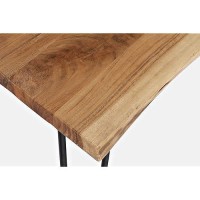 Jofran Nature'S Edge Modern Solid Wood Natural Live Edge Slab Kitchen Dining Table, Natural, 79