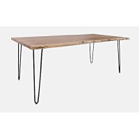 Jofran Nature'S Edge Modern Solid Wood Natural Live Edge Slab Kitchen Dining Table, Natural, 79