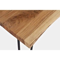 Jofran Nature'S Edge Modern Solid Wood Natural Live Edge Slab Kitchen Dining Table, Natural, 79