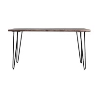 Jofran Nature'S Edge Modern Solid Wood Natural Live Edge Slab Kitchen Dining Table, Slate, 60