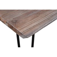 Jofran Nature'S Edge Modern Solid Wood Natural Live Edge Slab Kitchen Dining Table, Slate, 60