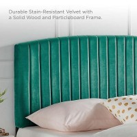 Modway Rebecca Performance Velvet California King Headboard, Teal