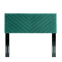 Modway Alyson Angular Channel Tufted Performance Velvet Full/Queen Headboard In Teal