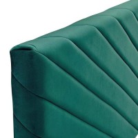 Modway Alyson Angular Channel Tufted Performance Velvet Full/Queen Headboard In Teal