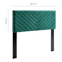 Angular Channel Tufted Performance Velvet King / California King Headboard