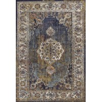 Homeroots Polypropelene 710X 1010 Polypropylene Navy Area Rug