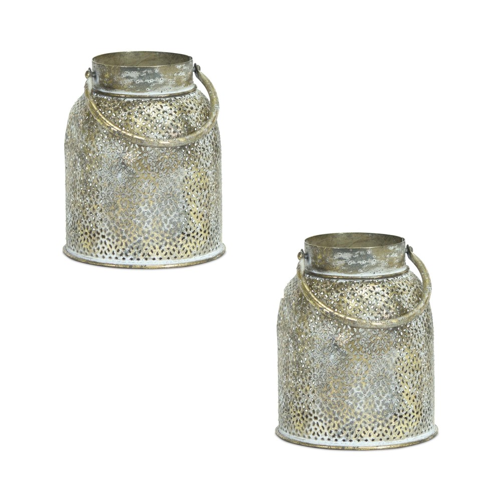 Metal Candle Holder Set Of 2