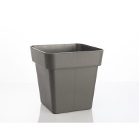 1575 Modern Pac Square Pot with drainhole in Anthracite Grey