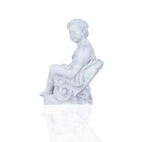 Homeroots Decor 8Inch X 16Inch X 21Inch Boy Sitting Statue