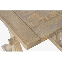 Jofran Carlyle Crossing Rustic Distressed Solid Wood End Table